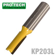 Pro-Tech Straight Bit 3/8" (9.5mm) X 1"(25.4mm) Two Flute Long 1/2" Shank