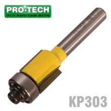 Pro-Tech Trim Bit 1/2" X 1/2"With Bottom Bearing 1/4" Shank