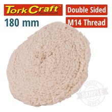 Tork Craft Double Sided Wool Buff 7" 180mm With M14 Thread