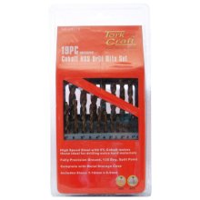 Tork Craft Drill Bit Set Cobalt 19pce 1- 10mm Tork Craft Drill Bit Set Cobalt 19pce 1- 10mm