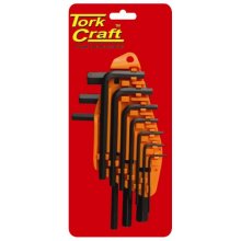 Tork Craft Hex Allen Key Set 10pc 1.5-10mm Carded Cr-V