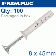RAWLPLUG Nyl Hammer-In Fixing 8X45Mm + Cskhead X100 -Box