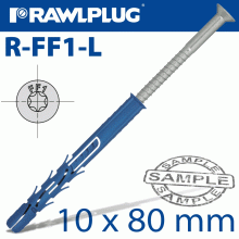 RAWLPLUG Nyl Frame Fixing Zp + Csk Screw 9.8Mmx80Mm X6 -Bag