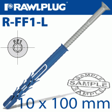 RAWLPLUG Nyl Frame Fixing Zp + Csk Screw 9.8Mmx100Mm X6 -Bag