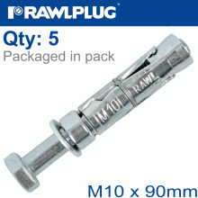 RAWLPLUG Rawlbolt Shield Anchor M10X90Mm 5 Per Bag