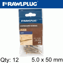 RAWLPLUG R-Ts Hardened Screw 5.0X50Mm X12 Per Bag