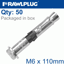 RAWLPLUG R-Spl Ii Safety Plus - Loose Bolt M6X110Mm X50 Per Box RAWLPLUG R-Spl Ii Safety Plus - Loose Bolt M6X110Mm X50 Per Box