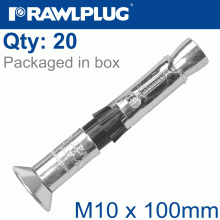 RAWLPLUG R-Spl Ii Safety Plus - Countersunk M10X100Mm X20 Per Box