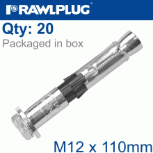 RAWLPLUG R-Spl Ii Safety Plus - Loose Bolt M10X180Mm X20 Per Box
