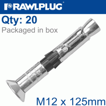RAWLPLUG R-Spl Ii Safety Plus - Countersunk M12X125Mm X20 Per Box