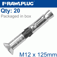 RAWLPLUG R-Spl Ii Safety Plus - Countersunk M12X125Mm X20 Per Box RAWLPLUG R-Spl Ii Safety Plus - Countersunk M12X125Mm X20 Per Box