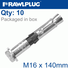 RAWLPLUG R-Spl Ii Safety Plus - Loose Bolt M16X140Mm X10 Per Box RAWLPLUG R-Spl Ii Safety Plus - Loose Bolt M16X140Mm X10 Per Box