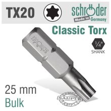 Schroder Torx Tx 20 Classic Bit 25mm