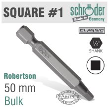 Schroder Screwdriver Bit Square Recess No.1 X 50mm