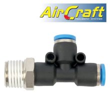 Pu Hose Fitting Tee 4mm X 4mm X 1/4"M