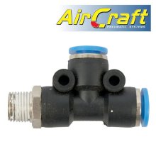 Pu Hose Fitting Tee 6mm X 6mm X 1/8"M