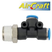 Pu Hose Fitting Tee 6mm X 6mm X 3/8"M