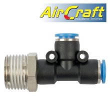 Pu Hose Fitting Tee 8mm X 8mm X 1/2"M