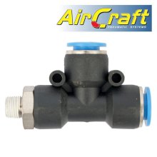 Pu Hose Fitting Tee 10mm X 10mm X 1/8"M
