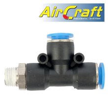 Pu Hose Fitting Tee 10mm X 10mm X 1/4"M