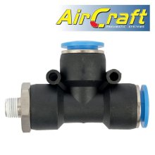 Pu Hose Fitting Tee 12mm X 12mm X 1/8"M