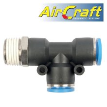 Pu Hose Fitting Tee 12mm X 12mm X 1/2"M