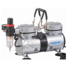 Air Craft Compressor For Airbrush 2cyl W/Reg.& Filter