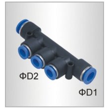 Air Craft Pu Hose Fitting Manifold 8mm-6mm