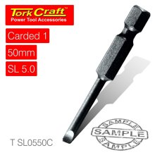 Tork Craft S/D Power Bit 5mmx50mm Slotted 1/Cd
