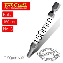 Tork Craft Square Recess Pwr Bit No.3x150mm Bulk