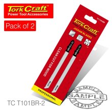 Tork Craft T-Shank Jigsaw Blade Reverse Tooth 2.5mm 10tpi 100mm Wood