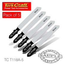 Tork Craft T-Shank Jigsaw Blade For Metal 1.2mm 21tpi 75mm