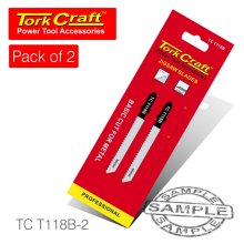 Tork Craft T-Shank Jigsaw Blade For Metal 2mm 12tpi 75mm