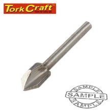 Tork Craft Mini Router Bit 6.4mm V-Groove 3.2mm Shank