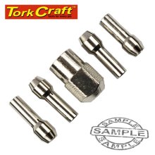Tork Craft Mini Quick Change Collet Kit 0.8/1.6/2.4/3.2mm