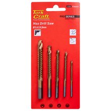 Tork Craft Drill Saw Set HSS Tin.Coated 3-4-5-6-8