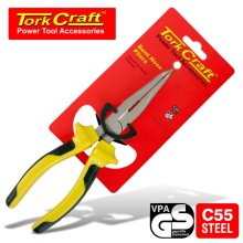 Tork Craft plier bent nose 200mm