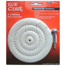 Tork Craft Cotton Buff 100mm X 6mm Shaft