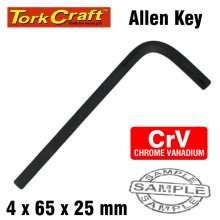 Tork Craft Allen Key Crv Black Finished 4.0 X 65 X 23mm Tork Craft Allen Key Crv Black Finished 4.0 X 65 X 23mm