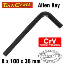 Tork Craft Allen Key Crv Black Finish 8.0 X 100 X 36mm Tork Craft Allen Key Crv Black Finish 8.0 X 100 X 36mm
