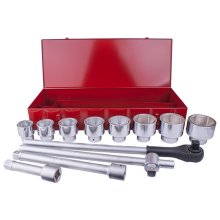 Tork Craft Socket Set 12pc 1" Drive 6pt 46 - 80mm In Metal Case