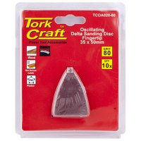 Tork Craft Oscilating Sandpaper A/O 35x50mm 10pc Fingertip 80grit