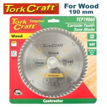 Tork Craft Blade Contractor 190 X 60t 30/1/20/16 Circular Saw Tct