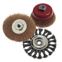 Tork Craft Wire Brush Set 3pce 100mm Twist Knot Wheel