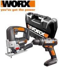 WORX Impact Drill & Jigsaw 20V 2 X 2.0Ah Std Charg. Carry Case WORX Impact Drill & Jigsaw 20V 2 X 2.0Ah Std Charg. Carry Case