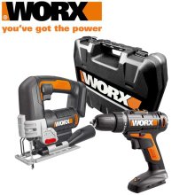 WORX Impact Drill & Jigsaw 20V 2 X 2.0Ah Std Charg. Carry Case