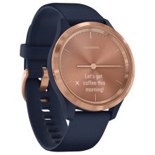 Garmin vivomove 3S Sport Navy Silicone with Rose Gold Hardware Watch