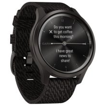 Garmin vivomove Style Black Pepper Nylon with Slate Hardware Watch