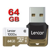 Lexar SD Micro High Speed 1000x 64GB + USB 3.0 Reader