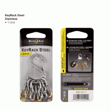 Nite Ize Keyrack Steel + - S-Biner - Stainless (KRS-03-11)